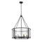 Z-Lite Barrington Chandelier, 6-Light, 26 In.W x 35 In.H, Matte Black/Clear Waterglass 346P26-MB - alternate 3